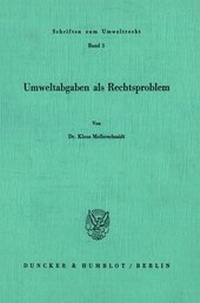 Abbildung von: Umweltabgaben als Rechtsproblem. - fibre