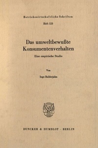 Abbildung von: Das umweltbewußte Konsumentenverhalten. - fibre