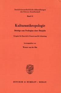 Abbildung von: Kulturanthropologie. - Duncker & Humblot