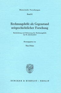 Abbildung von: Rechnungshöfe als Gegenstand zeitgeschichtlicher Forschung. - Duncker & Humblot