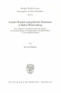 Abbildung von: Sozialer Wandel und politische Dominanz in Baden-Württemberg. - fibre
