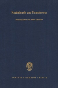 Abbildung von: Kapitalmarkt und Finanzierung. - Duncker & Humblot