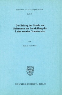 Abbildung von: Der Beitrag der Schule von Salamanca zur Entwicklung der Lehre von den Grundrechten. - fibre