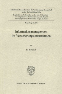 Abbildung von: Informationsmanagement im Versicherungsunternehmen. - Duncker & Humblot