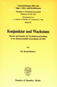 Abbildung von: Konjunktur und Wachstum. - Duncker & Humblot