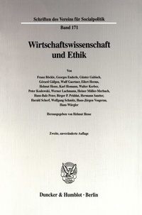Abbildung von: Wirtschaftswissenschaft und Ethik. - Duncker & Humblot