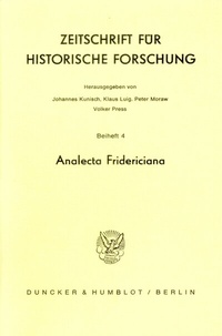 Abbildung von: Analecta Fridericiana. - Duncker & Humblot