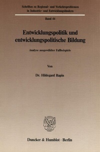 Abbildung von: Entwicklungspolitik und entwicklungspolitische Bildung. - Duncker & Humblot
