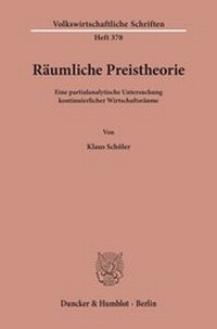 Abbildung von: Räumliche Preistheorie. - fibre
