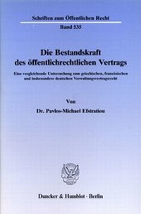 Abbildung von: Die Bestandskraft des öffentlichrechtlichen Vertrags. - fibre