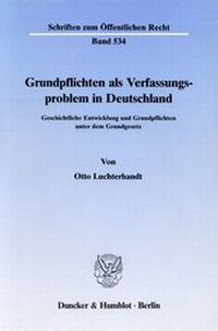 Abbildung von: Grundpflichten als Verfassungsproblem in Deutschland. - fibre