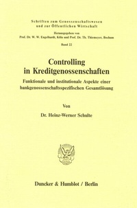 Abbildung von: Controlling in Kreditgenossenschaften. - Duncker & Humblot