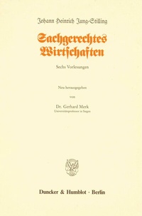 Abbildung von: Sachgerechtes Wirtschaften. - Duncker & Humblot