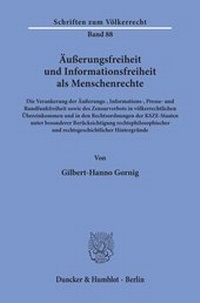 Abbildung von: Äußerungsfreiheit und Informationsfreiheit als Menschenrechte. - fibre