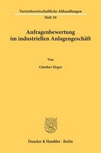 Abbildung von: Anfragenbewertung im industriellen Anlagengeschäft. - fibre
