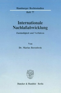 Abbildung von: Internationale Nachlaßabwicklung. - Duncker & Humblot