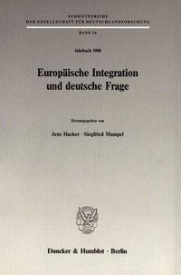 Abbildung von: Europäische Integration und deutsche Frage. - fibre