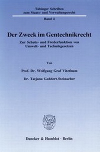 Abbildung von: Der Zweck im Gentechnikrecht. - fibre