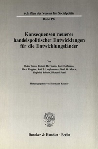 Abbildung von: Konsequenzen neuerer handelspolitischer Entwicklungen für die Entwicklungsländer. - Duncker & Humblot