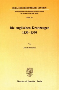 Abbildung von: Die englischen Kronzeugen 1130-1330. - fibre