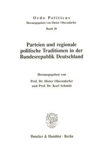 Abbildung von: Parteien und regionale politische Traditionen in der Bundesrepublik Deutschland. - fibre