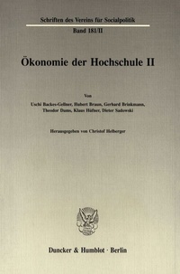 Abbildung von: Ökonomie der Hochschule II. - Duncker & Humblot