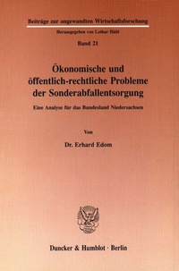 Abbildung von: Ökonomische und öffentlichrechtliche Probleme der Sonderabfallentsorgung. - fibre