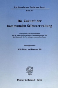 Abbildung von: Die Zukunft der kommunalen Selbstverwaltung. - fibre