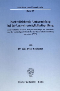 Abbildung von: Nachvollziehende Amtsermittlung bei der Umweltverträglichkeitsprüfung. - fibre