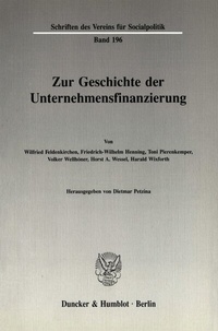 Abbildung von: Zur Geschichte der Unternehmensfinanzierung. - Duncker & Humblot