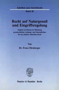 Abbildung von: Recht auf Naturgenuß und Eingriffsregelung. - fibre