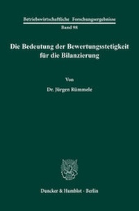 Abbildung von: Die Bedeutung der Bewertungsstetigkeit für die Bilanzierung. - fibre