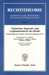 Abbildung von: Technischer Imperativ und Legitimationskrise des Rechts. - fibre