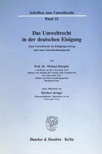 Abbildung von: Das Umweltrecht in der deutschen Einigung. - fibre