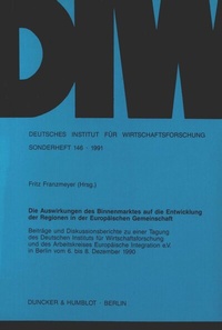Abbildung von: Die Auswirkungen des Binnenmarktes auf die Entwicklung der Regionen in der Europäischen Gemeinschaft. - fibre