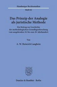 Abbildung von: Das Prinzip der Analogie als juristische Methode. - fibre