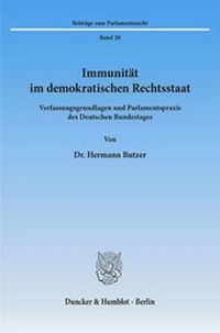 Abbildung von: Immunität im demokratischen Rechtsstaat. - fibre