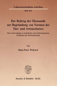 Abbildung von: Der Beitrag der Ökonomik zur Begründung von Normen des Tier- und Artenschutzes. - fibre