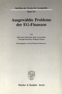 Abbildung von: Ausgewählte Probleme der EG-Finanzen. - Duncker & Humblot