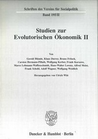 Abbildung von: Studien zur Evolutorischen Ökonomik II. - Duncker & Humblot