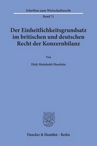 Abbildung von: Der Einheitlichkeitsgrundsatz im britischen und deutschen Recht der Konzernbilanz. - fibre