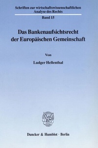 Abbildung von: Das Bankenaufsichtsrecht der Europäischen Gemeinschaft. - fibre
