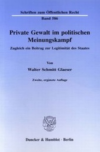 Abbildung von: Private Gewalt im politischen Meinungskampf. - fibre