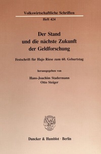 Abbildung von: Der Stand und die nächste Zukunft der Geldforschung. - fibre