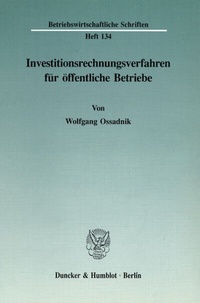 Abbildung von: Investitionsrechnungsverfahren für öffentliche Betriebe. - fibre