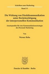 Abbildung von: Die Wirkung von Direktkommunikation unter Berücksichtigung der interpersonellen Kommunikation. - fibre