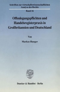 Abbildung von: Offenlegungspflichten und Handelsregisterpraxis in Großbritannien und Deutschland. - fibre
