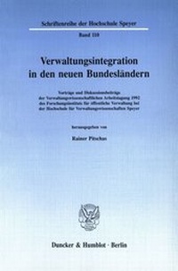 Abbildung von: Verwaltungsintegration in den neuen Bundesländern. - fibre