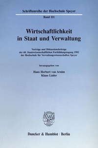 Abbildung von: Wirtschaftlichkeit in Staat und Verwaltung. - fibre
