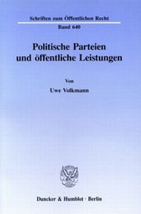 Abbildung von: Politische Parteien und öffentliche Leistungen. - fibre